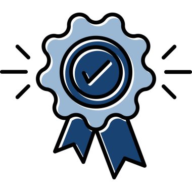 Web Kullanımı için Garanti Simgesi, Vektör İllüstrasyonu