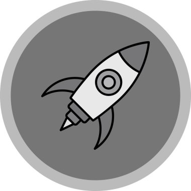 Uzay Roketi Simgesi, Web Kullanımı için Vektör Resimleri