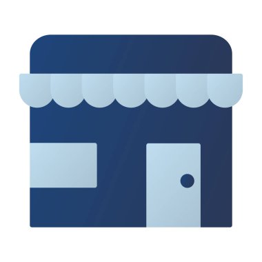 Web Kullanımı için Dükkan Simgesi, Vektör İllüstrasyonu