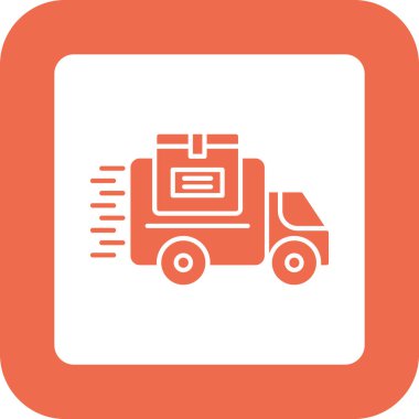 Web kullanımı için Taşıma Aracı Simgesi, Vektör İllüstrasyonu