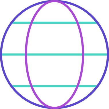 Web Kullanımı için dünya Simgesi, Vektör İllüstrasyonu