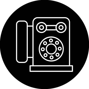 Web kullanımı için Telefon Çevirme Simgesi, Vektör İllüstrasyonu