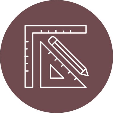 Web Kullanımı için Cetvel Simgesi, Vektör İllüstrasyonu