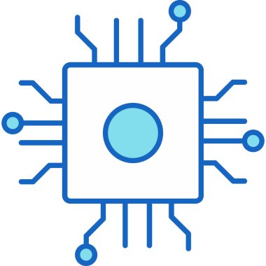 Çip Simgesi, Web Kullanımı için Vektör İllüstrasyonu