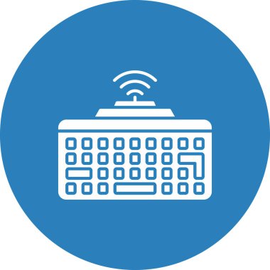 Web Kullanımı için Kablosuz Klavye Simgesi, Vektör İllüstrasyonu
