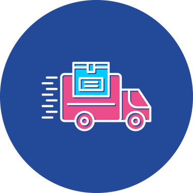 Web kullanımı için Taşıma Aracı Simgesi, Vektör İllüstrasyonu