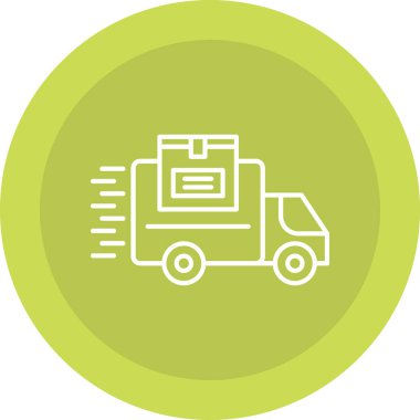 Web kullanımı için Taşıma Aracı Simgesi, Vektör İllüstrasyonu