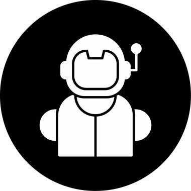 Astronot Simgesi, Web Kullanımı için Vektör İllüstrasyonu