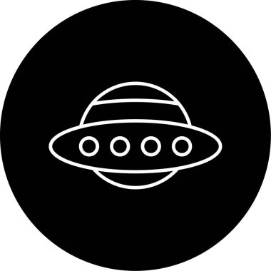Web Kullanımı için Ufo Simgesi, Vektör İllüstrasyonu