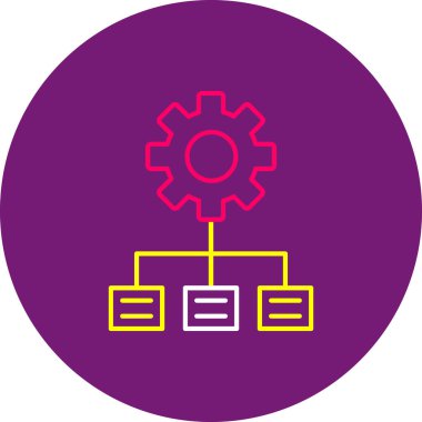 Web Kullanımı için Hiyerarşi Simgesi, Vektör İllüstrasyonu