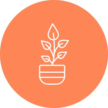 Web Kullanımı için Bitki Simgesi, Vektör İllüstrasyonu