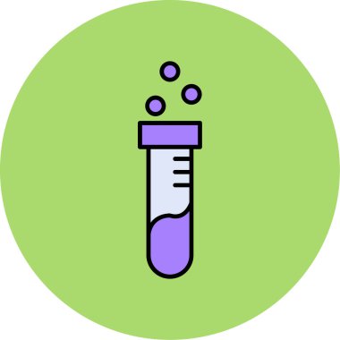 Web kullanımı için test tübü simgesi, vektör illüstrasyonu