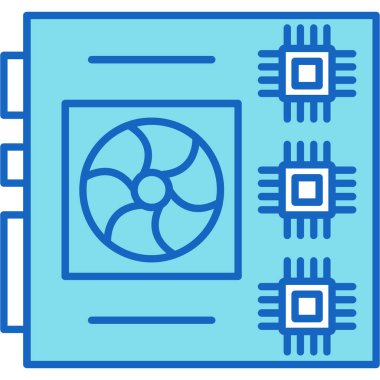 Web Kullanımı için Ana Kart Simgesi, Vektör İllüstrasyonu