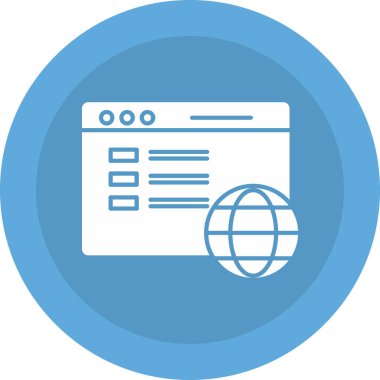 Web Kullanımı için Web Sayfası Simgesi, Vektör İllüstrasyonu