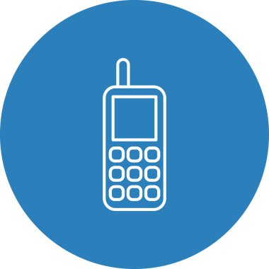 Web Kullanımı için Eski Cep Telefonu Simgesi, Vektör İllüstrasyonu