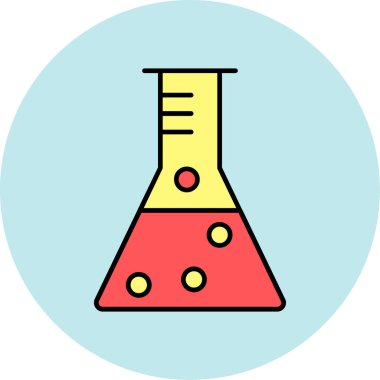 Beaker Simgesi, Web Kullanımı için Vektör İllüstrasyonu