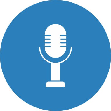Web Kullanımı için Mikrofon Simgesi, Vektör İllüstrasyonu