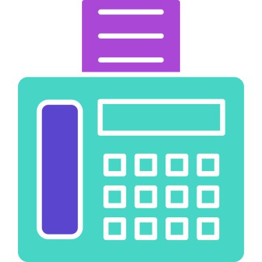 Web kullanımı için faks Simgesi, Vektör İllüstrasyonu