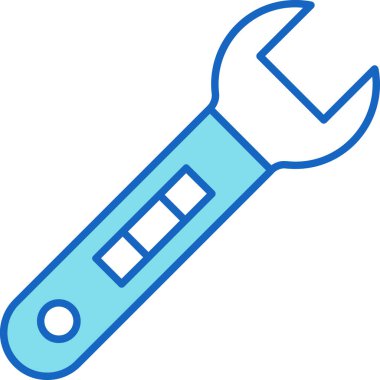 Web Kullanımı için Wrench Simgesi, Vektör İllüstrasyonu