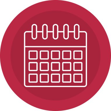 Web Kullanımı için Takvim Simgesi, Vektör İllüstrasyonu