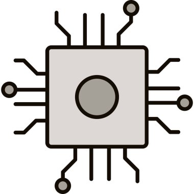Çip Simgesi, Web Kullanımı için Vektör İllüstrasyonu