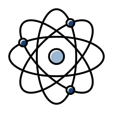 Web Kullanımı için atom Simgesi, Vektör İllüstrasyonu