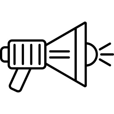 Megaphone.svg Simgesi, Web Kullanımı için Vektör İllüstrasyonu
