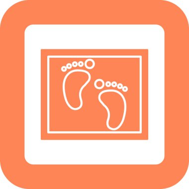 Web Kullanımı için Ayak İzi Simgesi, Vektör İllüstrasyonu