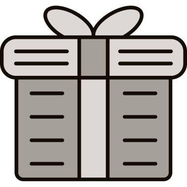 Hediye Simgesi, Web Kullanımı için Vektör İllüstrasyonu