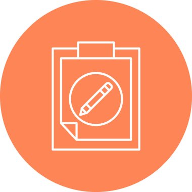 Web Kullanımı için Not Defteri Simgesi, Vektör İllüstrasyonu