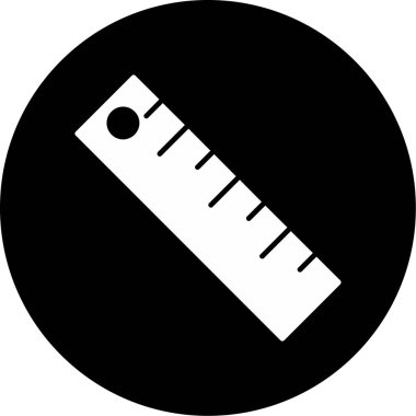 Web Kullanımı için Cetvel Simgesi, Vektör İllüstrasyonu