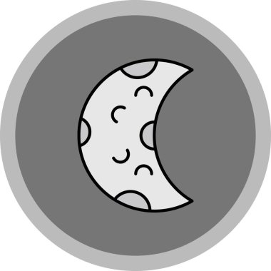 Yarım Ay Simgesi, Web Kullanımı için Vektör İllüstrasyonu