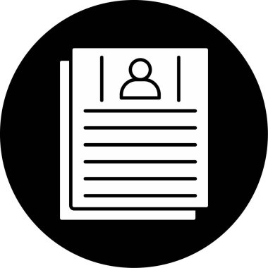 Web Kullanımı için CV Simgesi, Vektör İllüstrasyonu