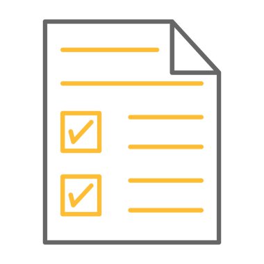 Web Kullanımı için Kontrol Listesi Simgesi, Vektör İllüstrasyonu