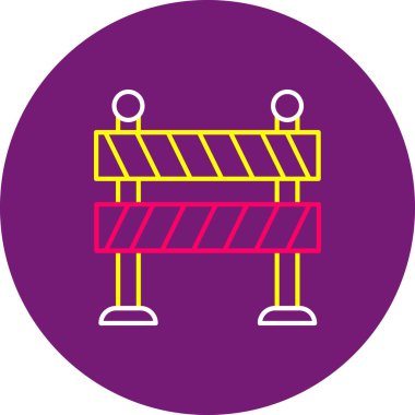 Yol Bariyeri Simgesi, Web Kullanımı için Vektör Resimleri