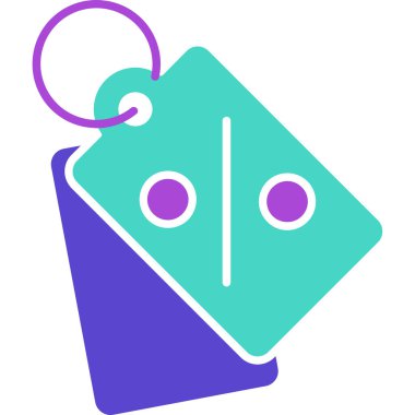 Web kullanımı için İndirim Simgesi, Vektör İllüstrasyonu