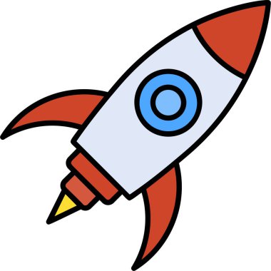 Uzay Roketi Simgesi, Web Kullanımı için Vektör Resimleri