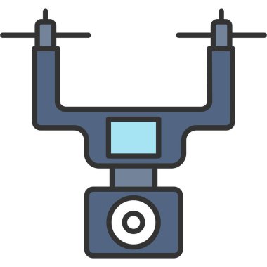 Web Kullanımı için Drone Simgesi, Vektör İllüstrasyonu