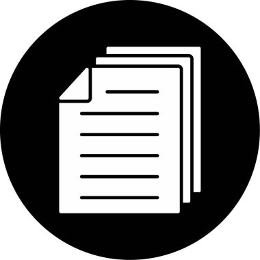 Web Kullanımı için Belge Simgesi, Vektör İllüstrasyonu