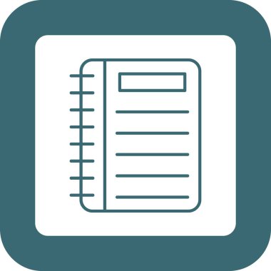 Web Kullanımı için Not Defteri Simgesi, Vektör İllüstrasyonu