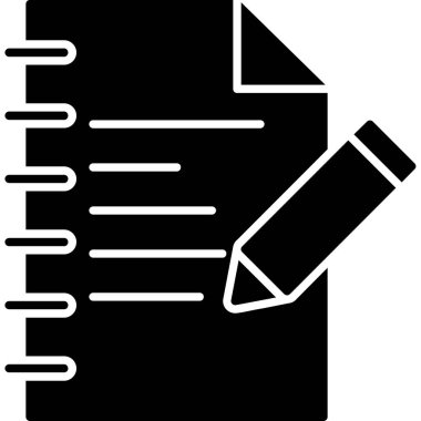 Web Kullanımı için Not Defteri Simgesi, Vektör İllüstrasyonu