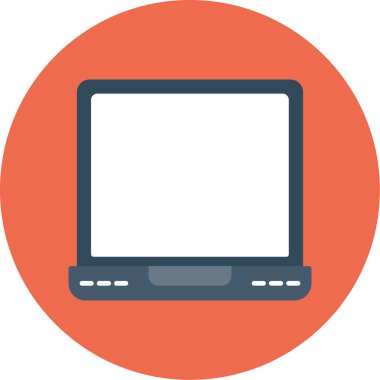 Web Kullanımı için dizüstü bilgisayar simgesi, Vektör İllüstrasyonu