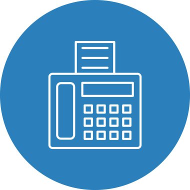 Web kullanımı için faks Simgesi, Vektör İllüstrasyonu