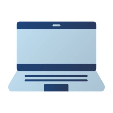 Web Kullanımı için dizüstü bilgisayar simgesi, Vektör İllüstrasyonu