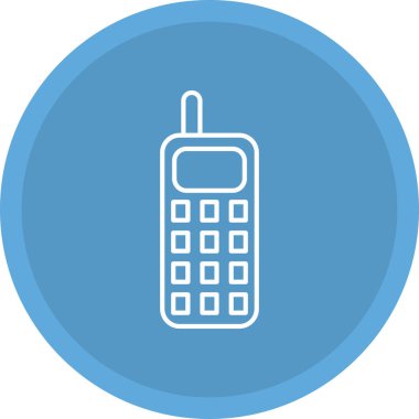 Web kullanımı için Cep Telefonu Simgesi, Vektör İllüstrasyonu