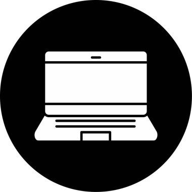 Web Kullanımı için dizüstü bilgisayar simgesi, Vektör İllüstrasyonu