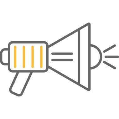 Web Kullanımı için Megafon Simgesi, Vektör İllüstrasyonu