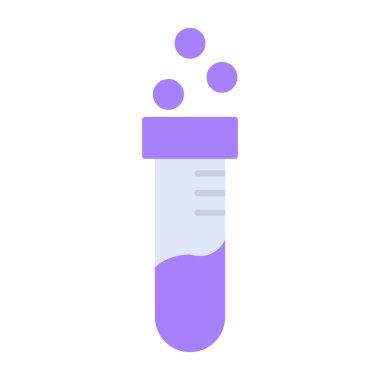 Web kullanımı için test tübü simgesi, vektör illüstrasyonu