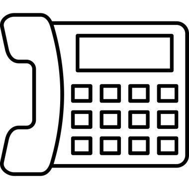 Telefon. svg Simgesi, Web Kullanımı için Vektör İllüstrasyonu