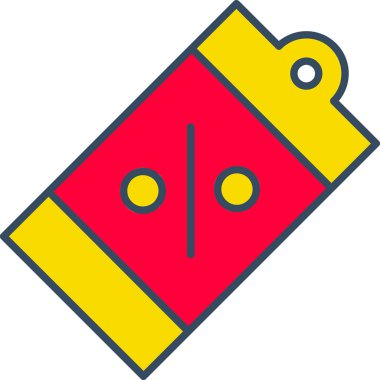 Web Kullanımı için Satış Etiketi Simgesi, Vektör İllüstrasyonu